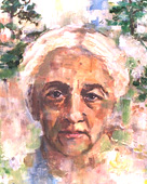 Painting of Jiddu Krishnamurthy by Jayalakshmi Satyendra