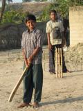 playing cricket